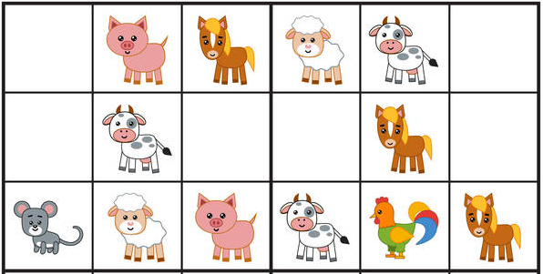 Sudoku: Τοποθέτησε τα ζωάκια του αγρού στη σωστή θέση